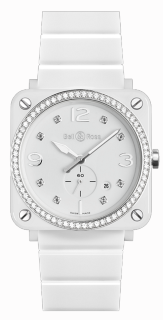 Bell & Ross Instruments 39 mm Quartz BR S White Ceramic Diamonds