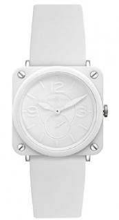 Bell & Ross Instruments 39 mm Quartz BR S White Ceramic Phantom BRS-WHC-PH/SRB