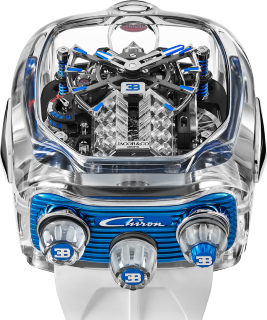 Jacob & Co Bugatti Chiron Tourbillon Sapphire Crystal & Blue BU210.80.AB.AA.BBRUA