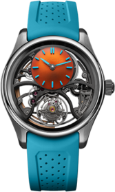 H. Moser & Cie Pioneer Cylindrical Tourbillon Skeleton Spiced Aqua 3811-1203