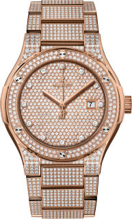 Hublot Classic Fusion Bracelet King Gold Full Pave 548.OX.9000.OX.3704