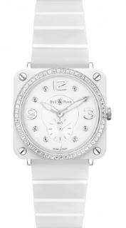 Bell & Ross Quartz BR S White Ceramic Phantom Diamond Bracelet