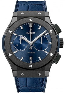 Hublot Classic Fusion Ceramic Blue Chronograph Titanium Bracelet 521.CM.7170.LR