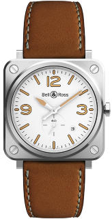 Bell & Ross Instruments 39 mm Quartz BR S Steel Heritage W BRS-WHERI-ST/SCA