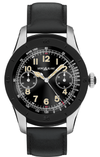 Montblanc Summit Smartwatch - Bi-color Steel Case with Black Leather Strap 117548