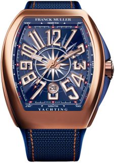 Franck Muller Mens Collection Vanguard Yachting V45SCYACHT5NBL V 45 SC DT YACHT (BL) 5N