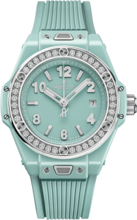 Hublot Big Bang One Click Mint Green Ceramic Diamonds 485.GS.5271.RX.1204