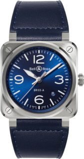 Bell & Ross Instruments New BR 03 Blue Steel BR03A-BLU-ST/SCA