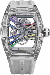 Cvstos Challenge Purity Sapphire Ti Comp RH Bridges With Rainbow A00113.4180001
