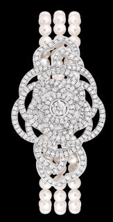 Chanel Jewelry 18k White Gold Cultured Pearls and Diamonds J10576
