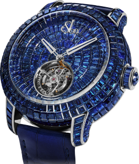 Jacob & Co Caviar Flying Tourbillon Baguette Blue Sapphires CV201.30.BB.BB.A