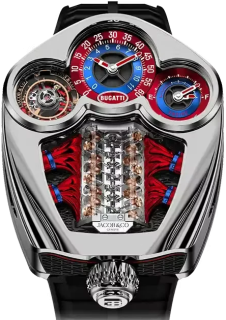 Jacob & Co Bugatti Tourbillon Blue & Red Polished Titanium BU300.20.AA.AA.A