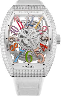 Franck Muller Ladies Vanguard Slim Skeleton V 35 S AT SQT COL DRM D (BC)