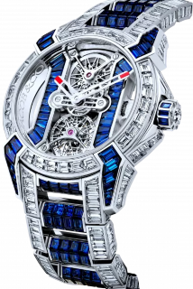 Jacob & Co Epic X Tourbillon Baguette Blue Sapphires Diamond Bracelet II EX510.30.BD.BB.A30BA