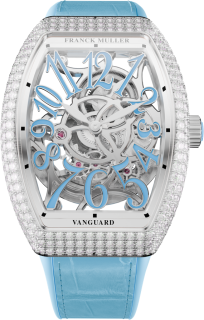 Franck Muller Ladies Vanguard Slim Skeleton V 35 S AT SQT D (BE)