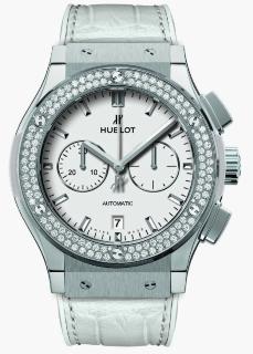 Hublot Classic Fusion Chronograph Titanium White Diamonds 541.NE.2010.LR.1104
