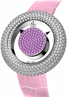 Jacob & Co Brilliant Mystery Baguette Pave Diamonds And Pink Sapphires 38 mm BM526.30.RD.RP.A