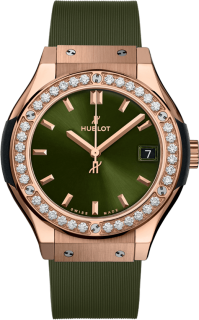 Hublot Classic Fusion King Gold Green Diamonds 581.OX.8980.RX.1104