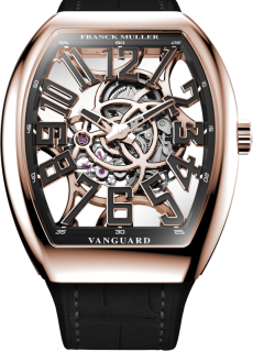 Franck Muller Mens Collection Vanguard Slim Skeleton V41 S AT SQT (NR)