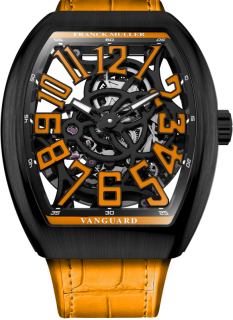 Franck Muller Mens Collection Vanguard Slim Skeleton V41 S AT SQT NR BR (OR)