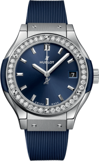 Hublot Classic Fusion Titanium Blue Diamonds 581.NX.7170.RX.1104