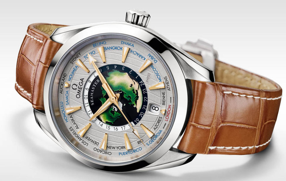 Часы Seamaster Aqua Terra 150m Omega Co-axial Master Chronometer GMT  Worldtimer 43 mm 220.93.43.22.99.001 — купить в SWISSCHRONO.RU