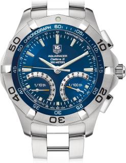 TAG Heuer Aquaracer Calibre S 1/100TH Sec Electro-Mechanical Chronograph 43 CAF7012.BA0815