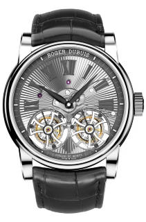 Roger Dubuis Hommage Double Flying Tourbillon in White Gold Hand-made Guilloche Movement RDDBHO0562 Roger Dubuis Hommage Double Flying Tourbillon in White Gold Hand-made Guilloche Movement RDDBHO0562