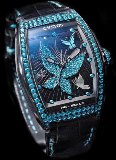 Cvstos Hour Minute Seconde Re-Belle Papillon Blue Saphhires
