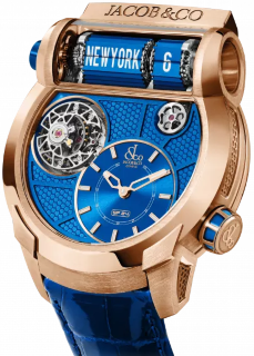 Jacob & Co Epic SF24 Tourbillon Blue PVD Gird Dial ES102.40.NS.AA.BBALA