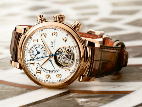 Высокотехнологичные Da Vinci Tourbillon Retrograde Chronograph IWC с дизайном из 80-х