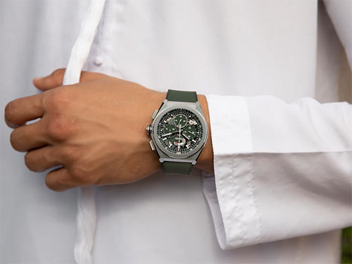 Зеленые часы Defy El Primero 21 Dubai Mall Edition